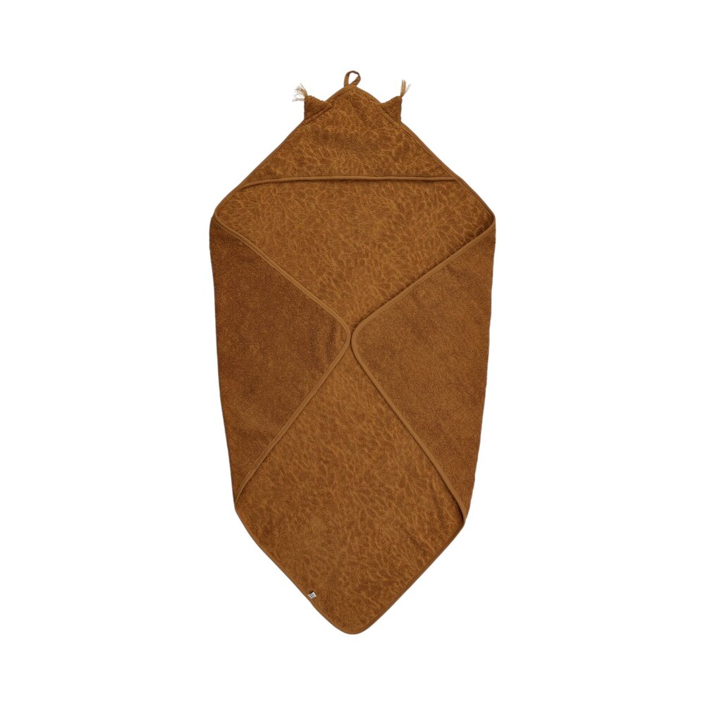 Badcape met oortjes (83x83cm) Camel