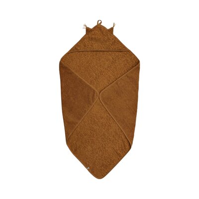 Badcape met oortjes (83x83cm) Camel