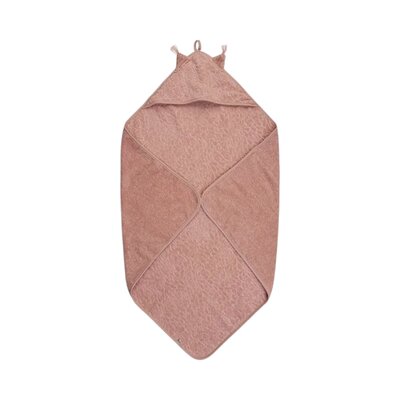 Badcape met oortjes (83x83cm) Roze