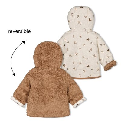 Jasje omkeerbaar little forest friends Taupe