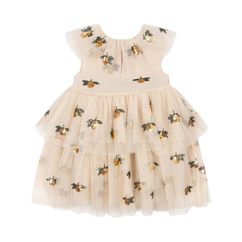 Yvonne fairy jurk Lemon sequin