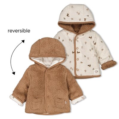 Jasje omkeerbaar little forest friends Taupe