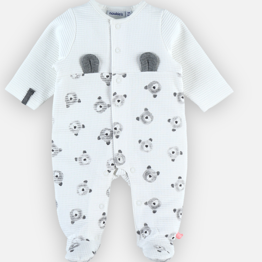 Pyjama wit met beertjes Wit