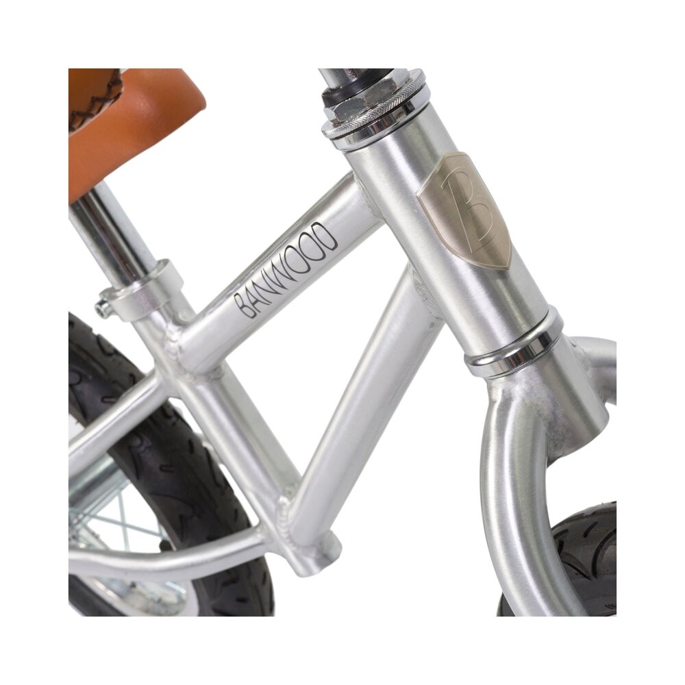Balance Bike loopfiets First Go Chrome