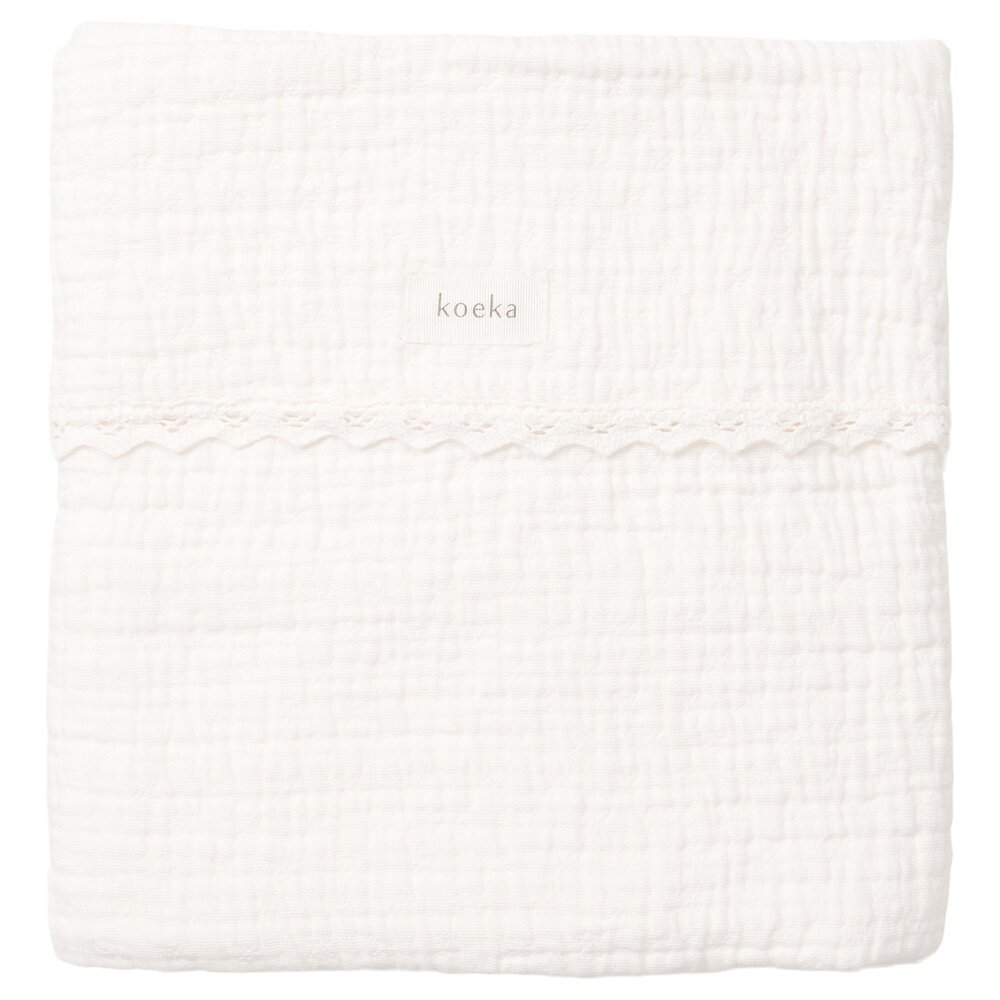 Wiegdeken lace Elba Milky
