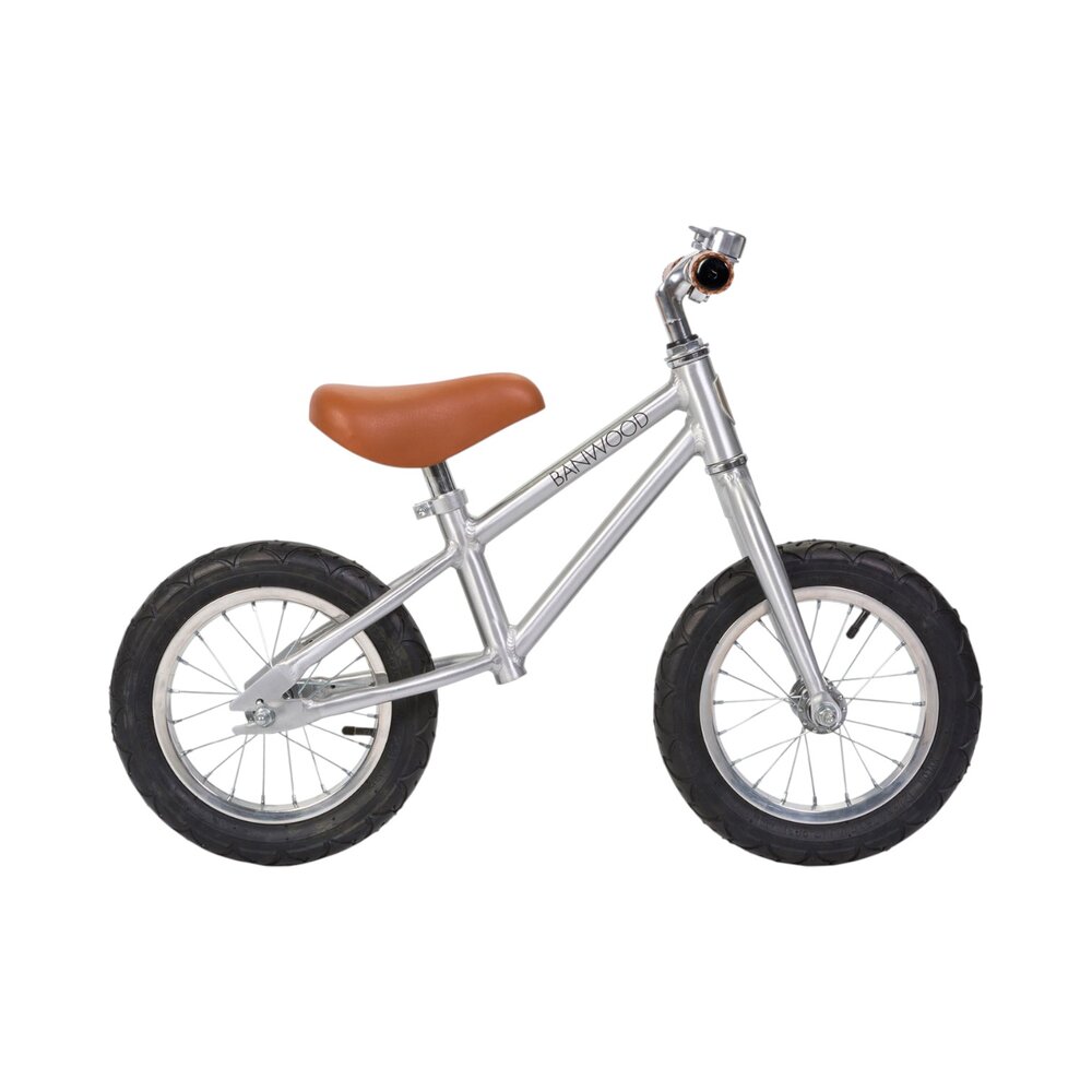 Balance Bike loopfiets First Go Chrome