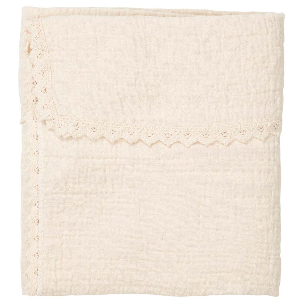 Wiegdeken lace Elba 75x100 cm cm natural