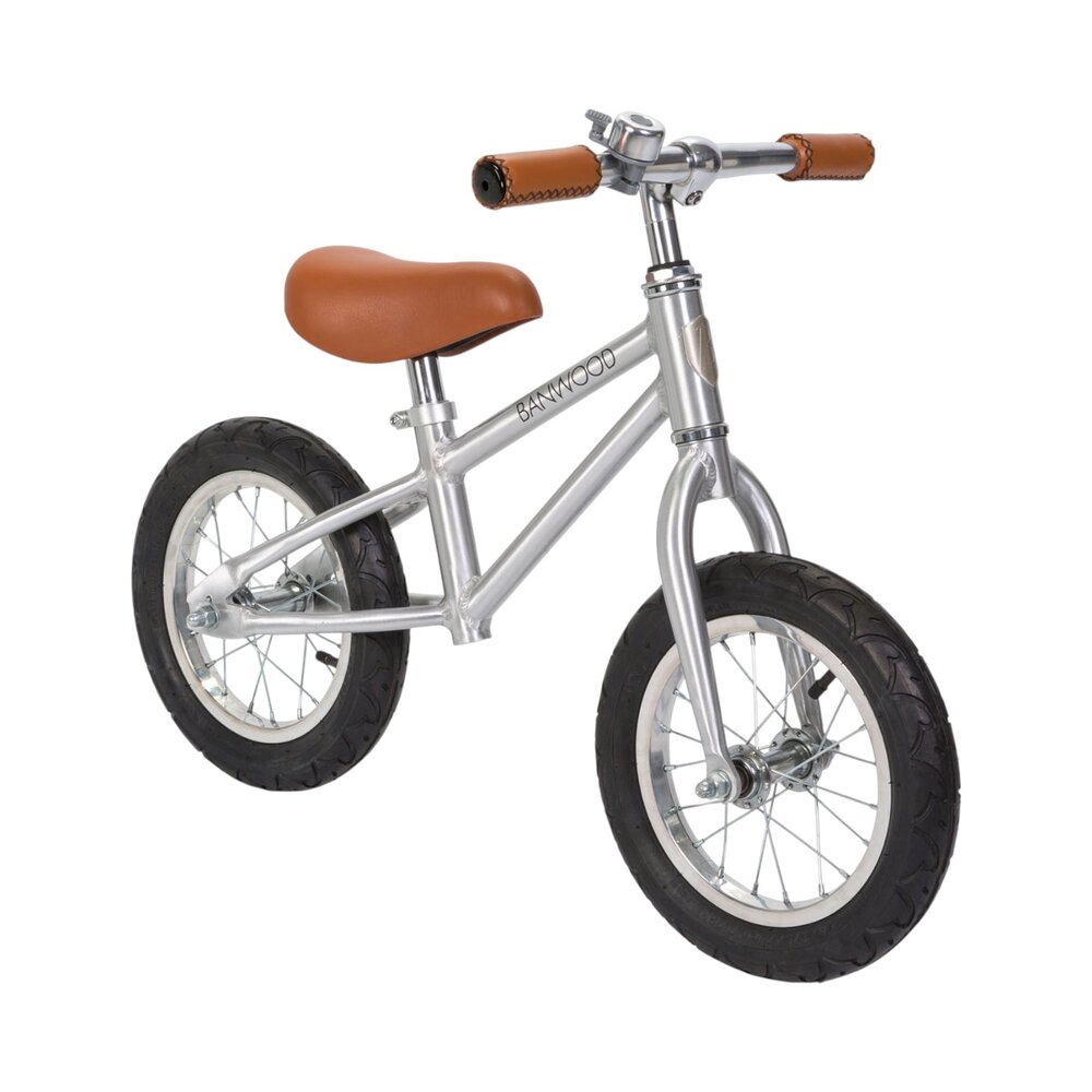 Balance Bike loopfiets First Go Chrome