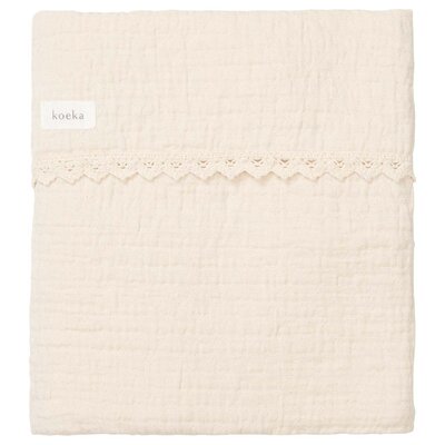 Wiegdeken lace Elba 75x100 cm cm natural
