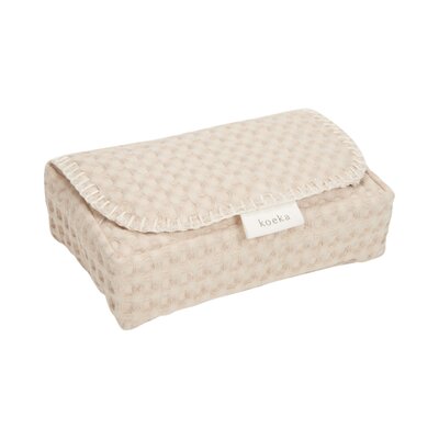 Hoes voor babydoekjes wafel Antwerp 12x20x6 cm sand