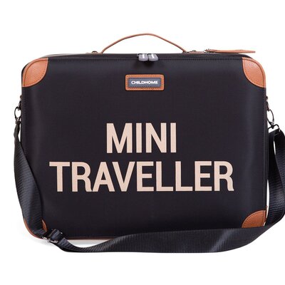 Mini Traveller kinderkoffer Zwart goud