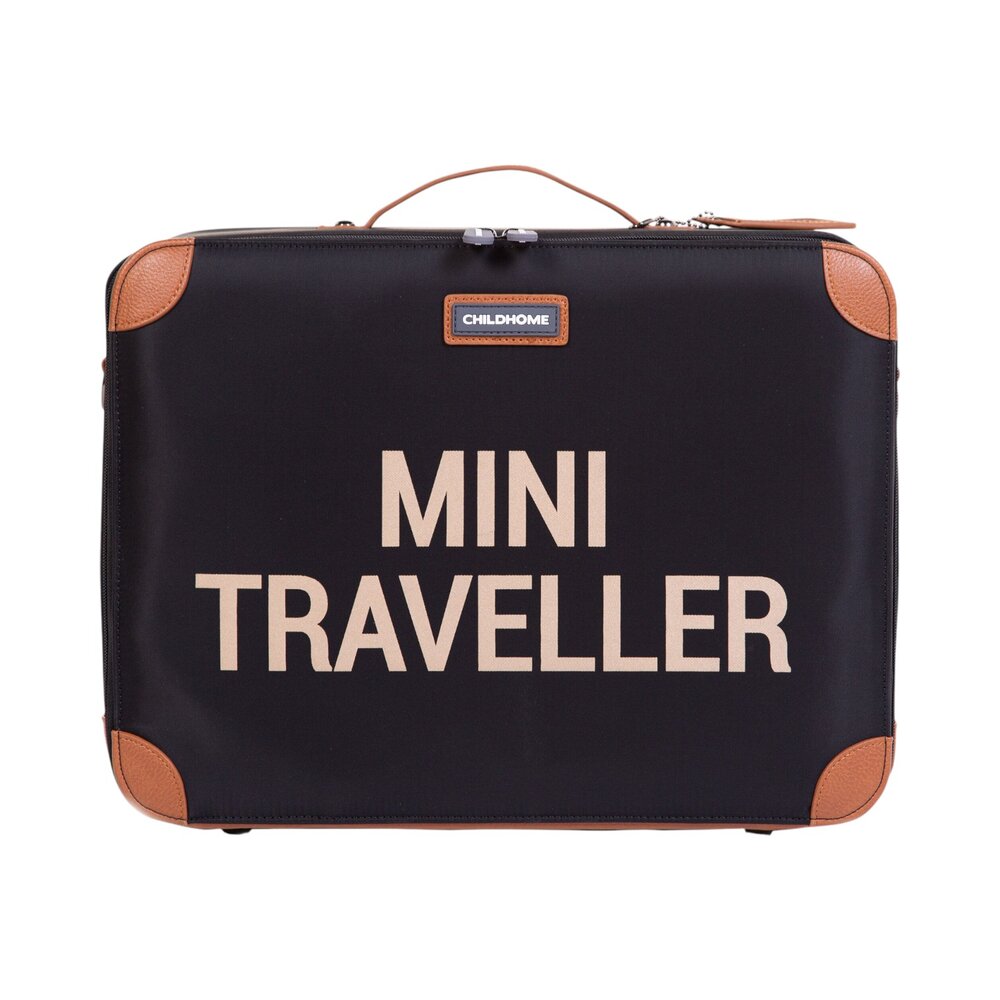 Mini Traveller kinderkoffer Zwart goud