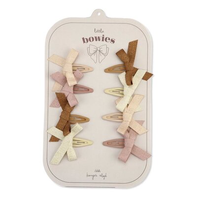 8-pack hair clips strik Glitter rose