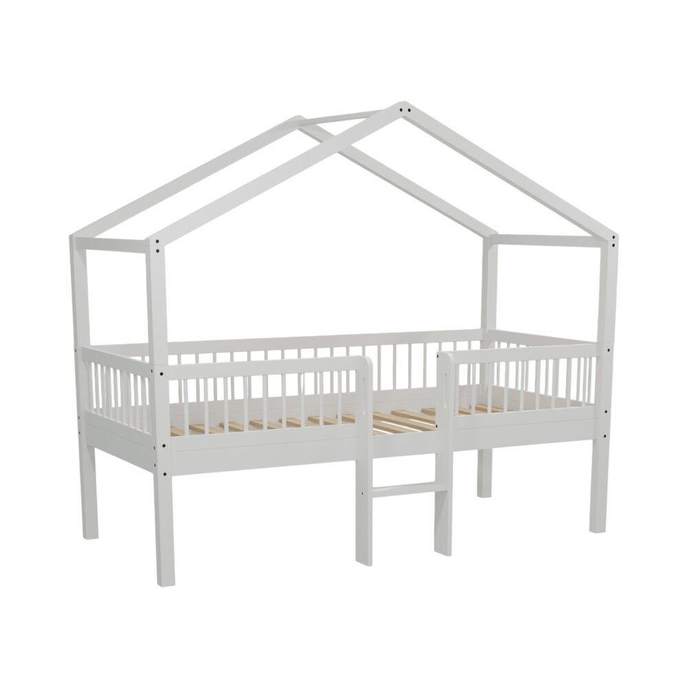 Forrest huisbed met ladder 90 X 200 CM beuk Wit