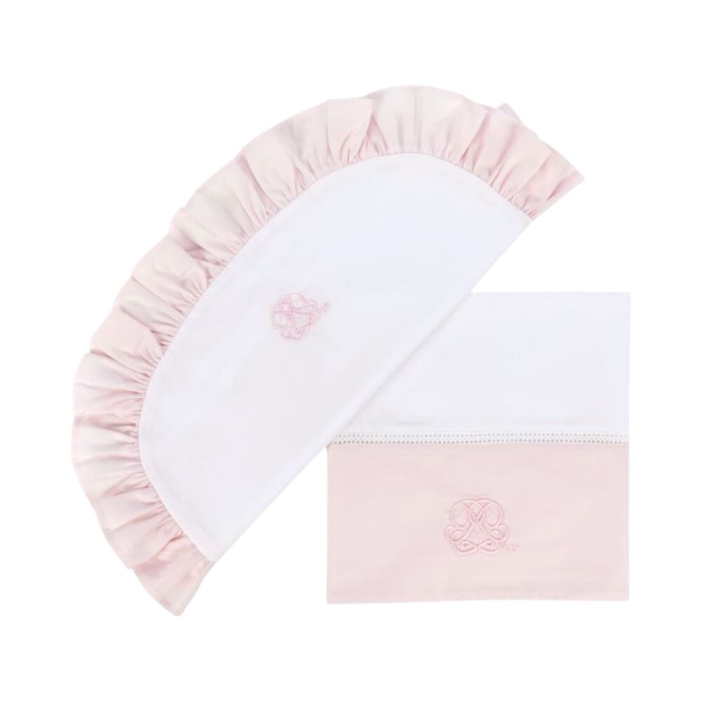 Wieglaken + sloop Cotton pink