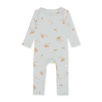 Classic newborn onesie Farm blue