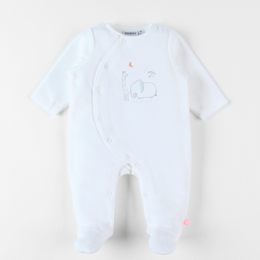 Pyjama wit met safari print Wit