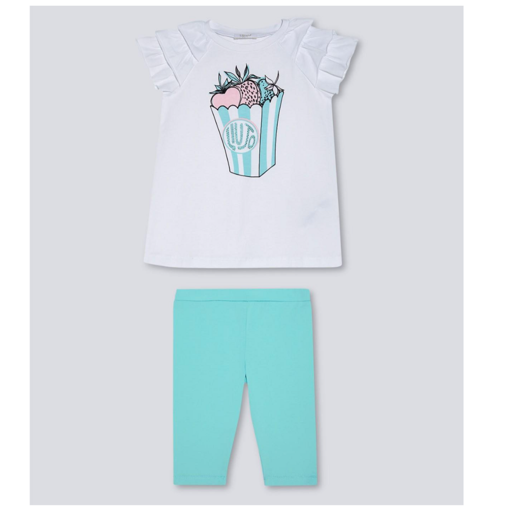 T-shirt met legging Wit