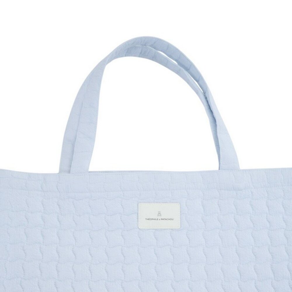 Tote bag - Gewatteerd Blue garden party