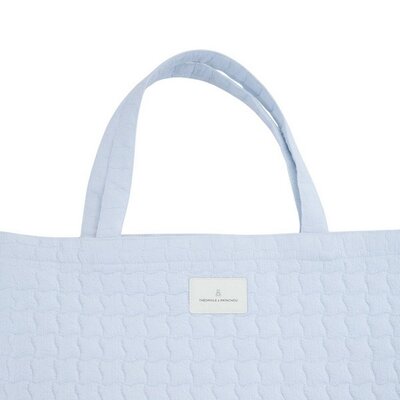 Tote bag - Gewatteerd Blue garden party