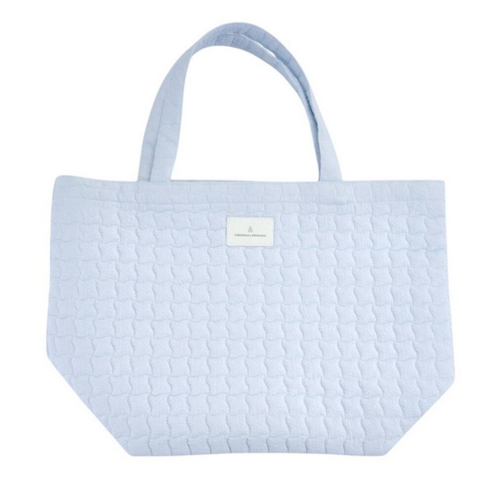Tote bag - Gewatteerd Blue garden party