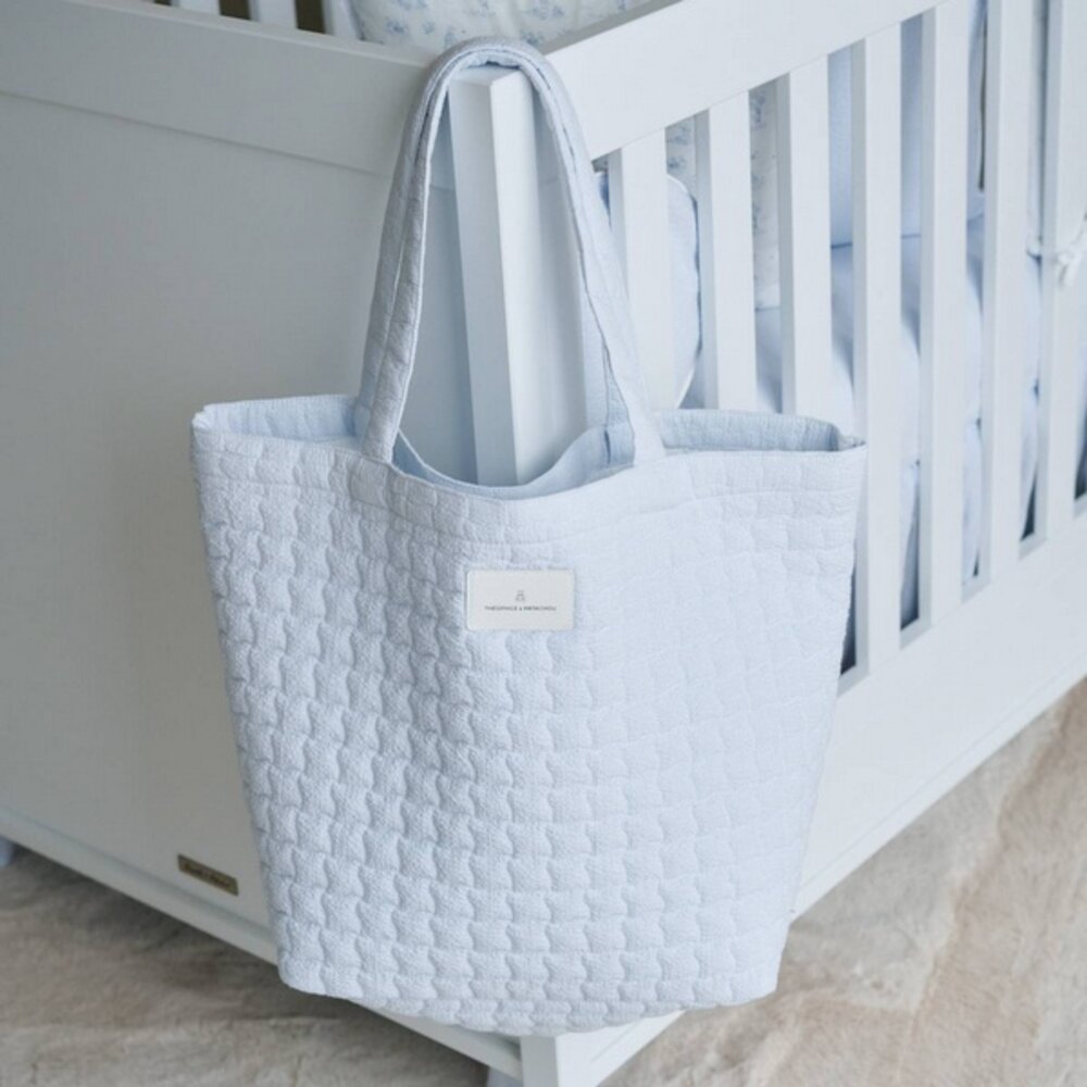 Tote bag - Gewatteerd Blue garden party