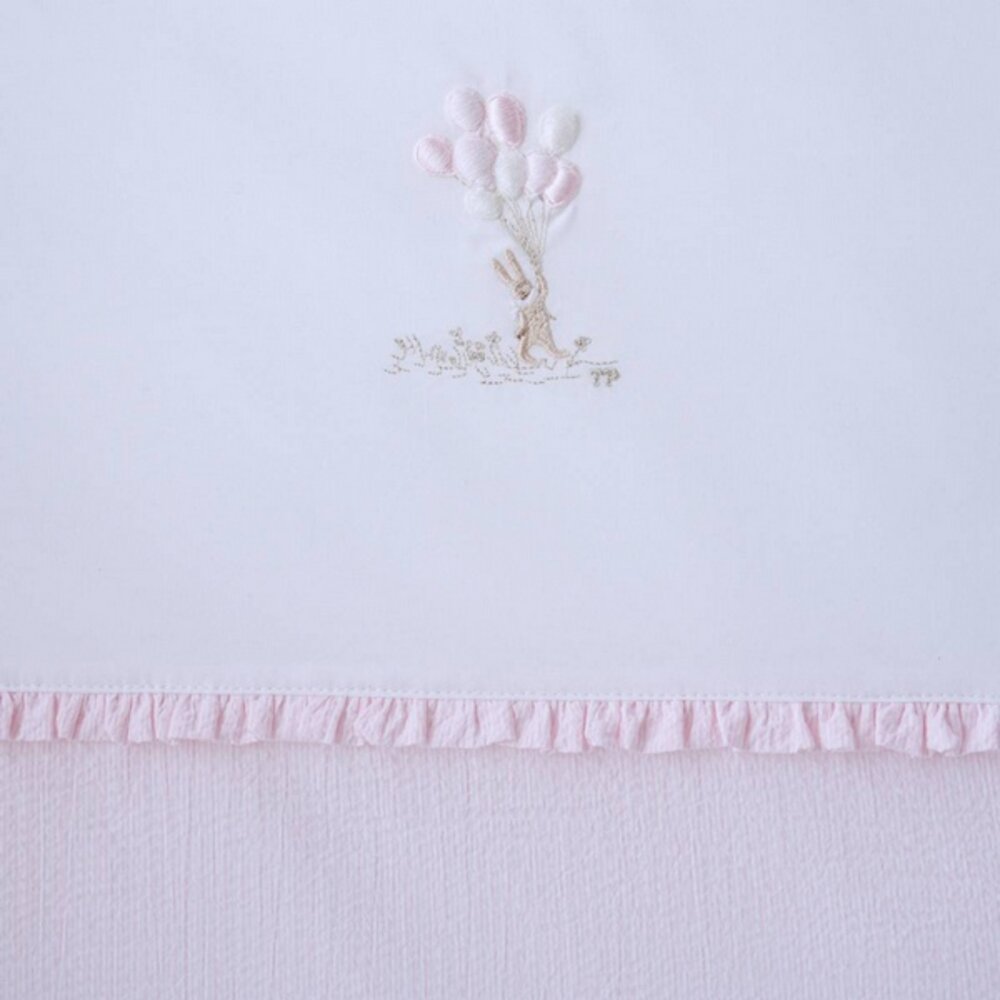 Donsovertrek bed 100x135cm + sloop Pink garden party