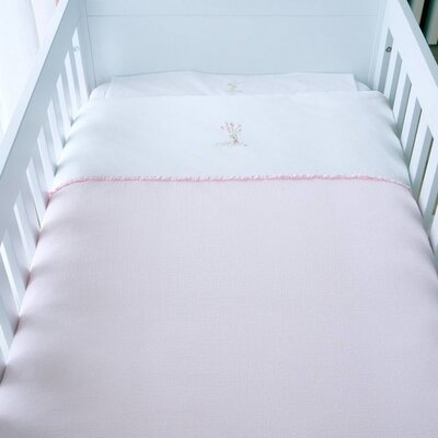 Donsovertrek bed 100x135cm + sloop Pink garden party