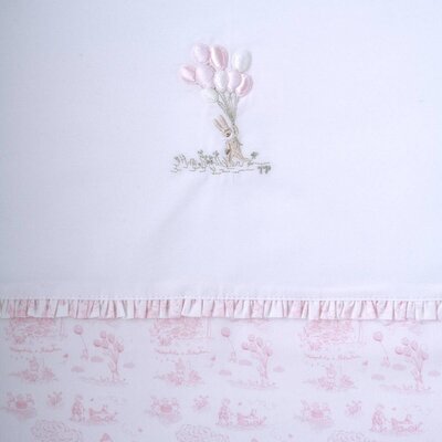 Gedrukt donsovertrek bed 100x135cm + sloop Pink garden party