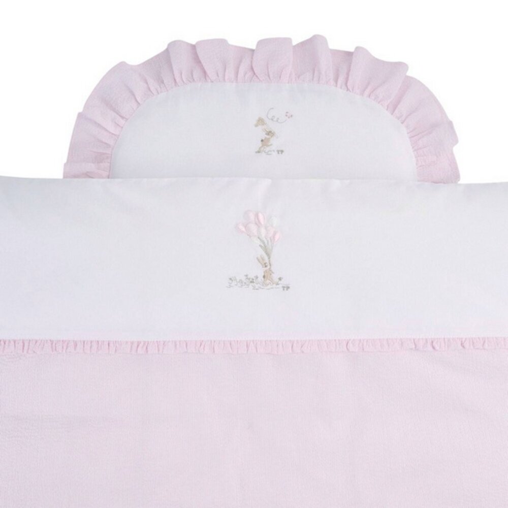 Donsovertrek wieg 80x70cm + sloop Pink garden party