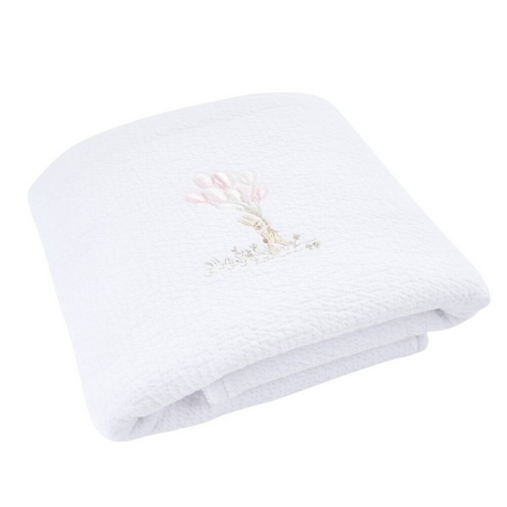 Doopdeken 65x80cm - Jersey Pink garden party