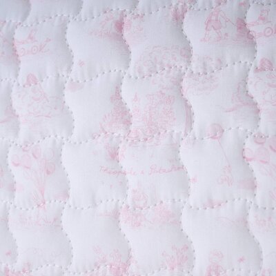 Rechthoekig toilettas - Gewatteerd gedrukt Pink garden party