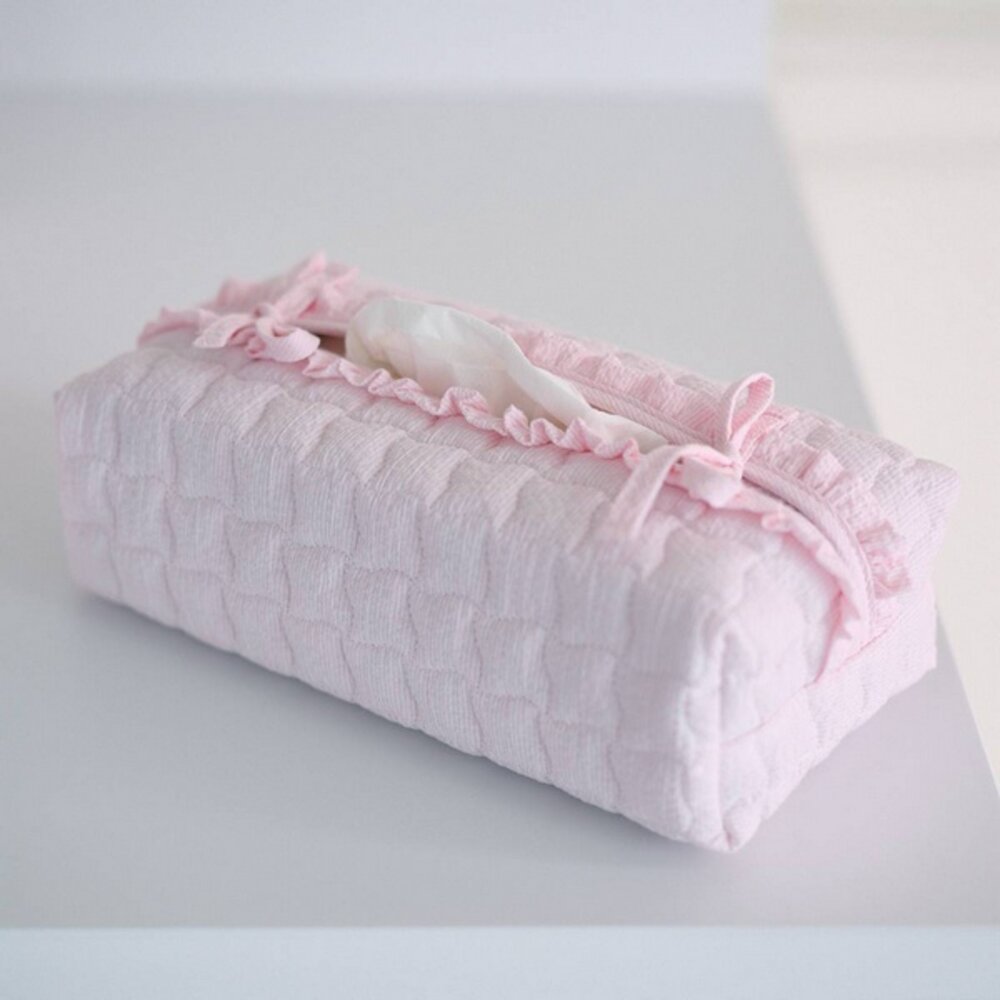 Hoes voor kleenex-doos - Gewatteerd Pink garden party