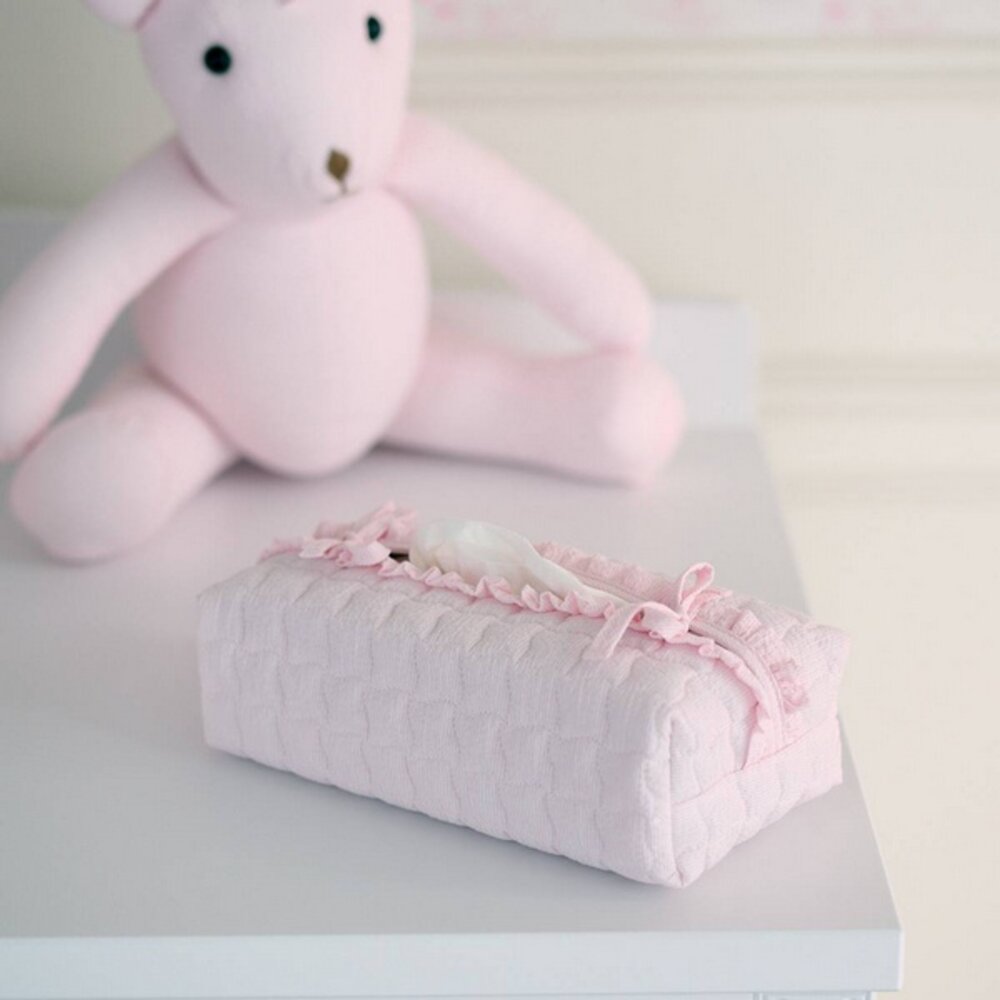 Hoes voor kleenex-doos - Gewatteerd Pink garden party