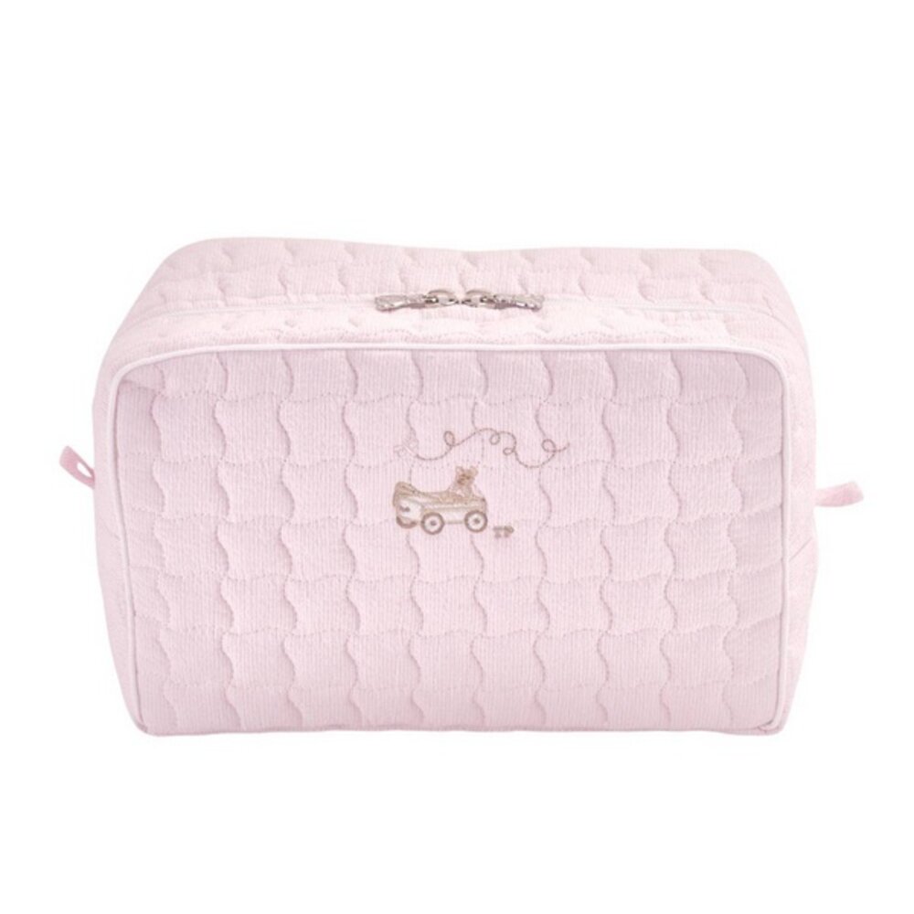 Rechthoekig toilettas - Gewatteerd Pink garden party