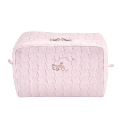 Rechthoekig toilettas - Gewatteerd Pink garden party