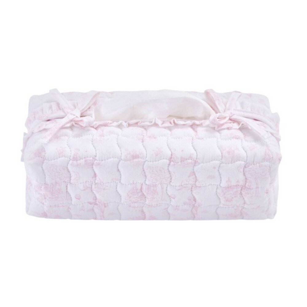 Gedrukt hoes voor kleenex-doos - Gewatteerd Pink garden party