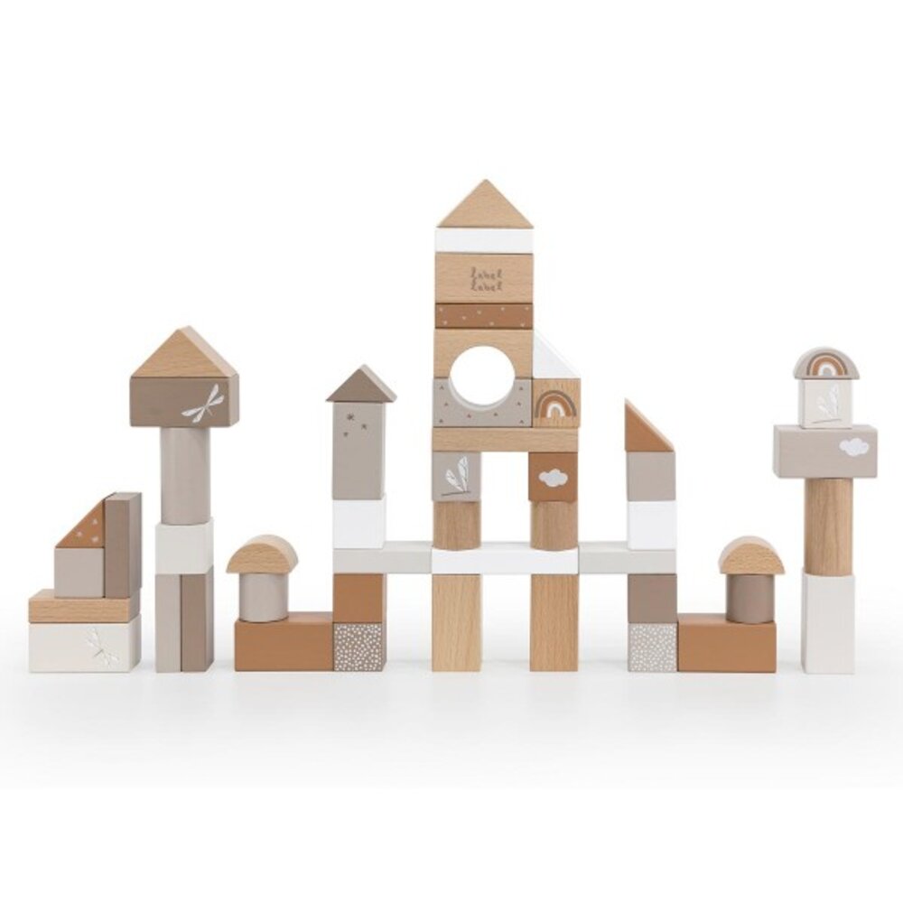 Houten blokken 50 PCS Nougat
