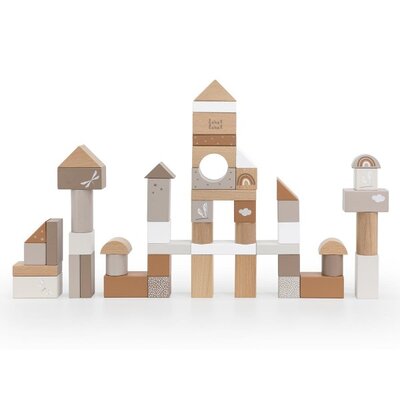 Houten blokken 50 PCS Nougat