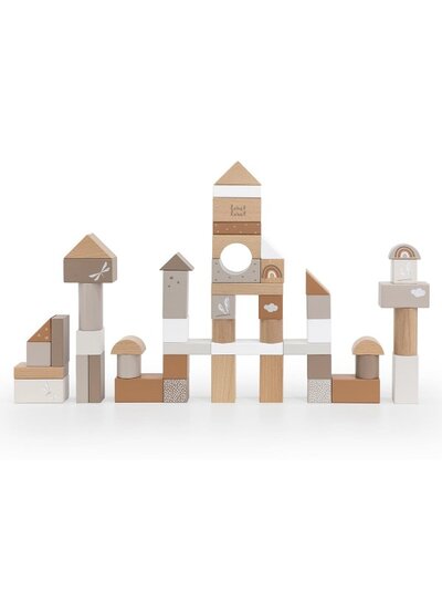 Houten blokken 50 PCS Nougat