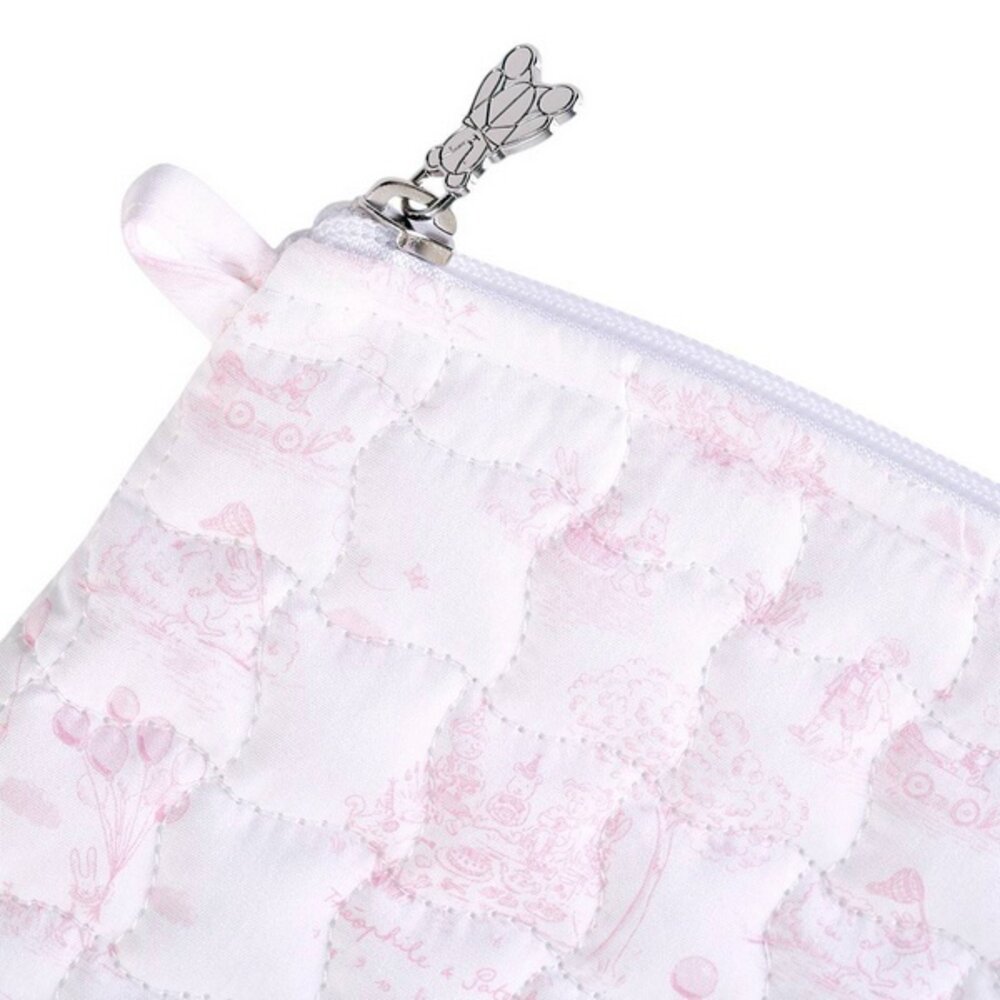 Platte tas - Gewatteerd gedrukt Pink garden party