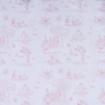 Stof - Katoen geprint Pink garden party