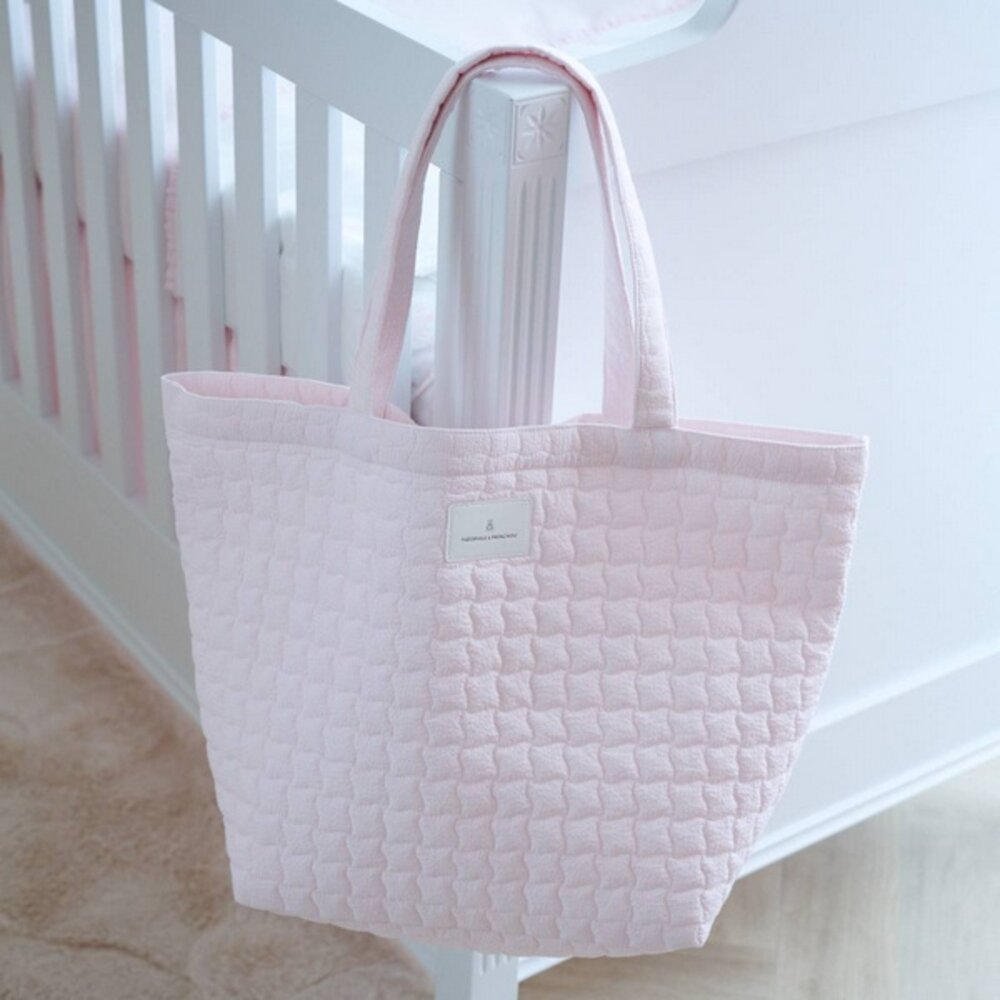Tote bag - Gewatteerd Pink garden party