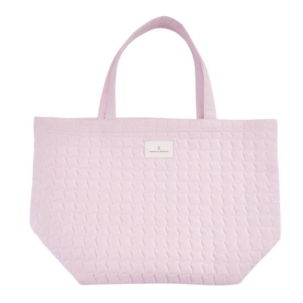 Tote bag - Gewatteerd Pink garden party