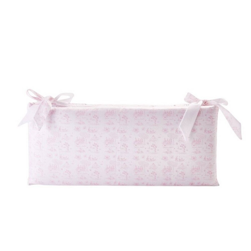 Bedbeschermer 70cm - Katoen (70x70x70cm) H:30cm ge Pink garden party
