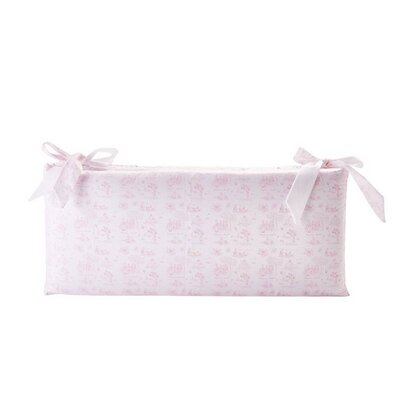 Bedbeschermer 70cm - Katoen (70x70x70cm) H:30cm ge Pink garden party