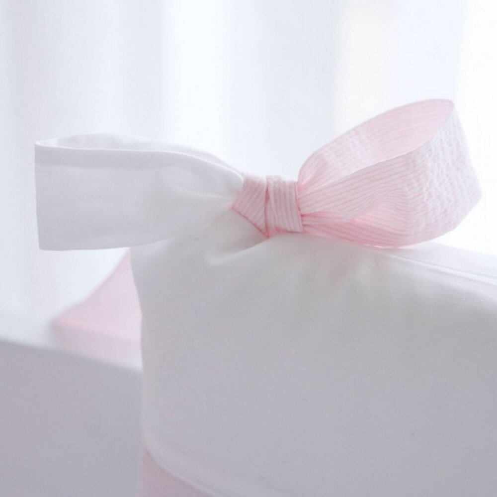 Bedbeschermer 60cm - Katoen (60x60x60cm) H:30cm Pink garden party