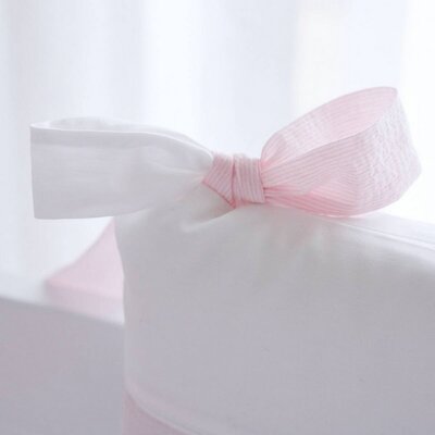Bedbeschermer 60cm - Katoen (60x60x60cm) H:30cm Pink garden party