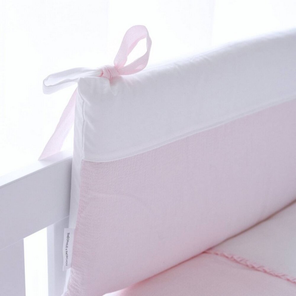 Bedbeschermer 70cm - Katoen (70x70x70cm) H:30cm Pink garden party
