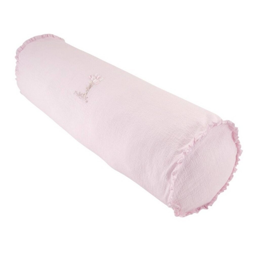Rolkussen geborduurd - Lijnen Pink garden party